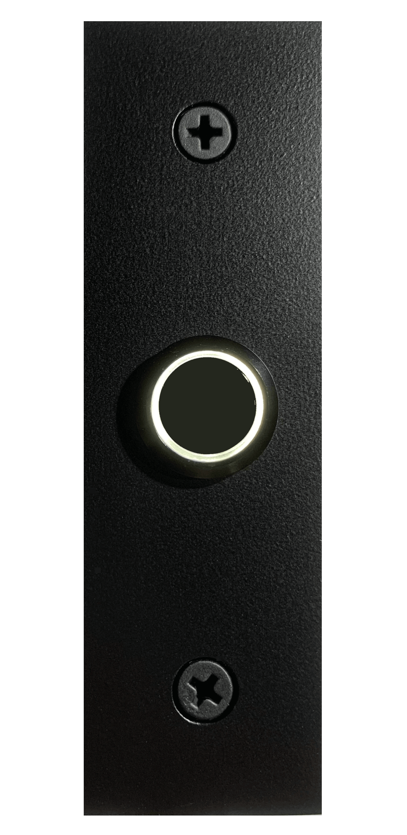 Modern LED Doorbell, Bright Light in Black Aluminum Panel