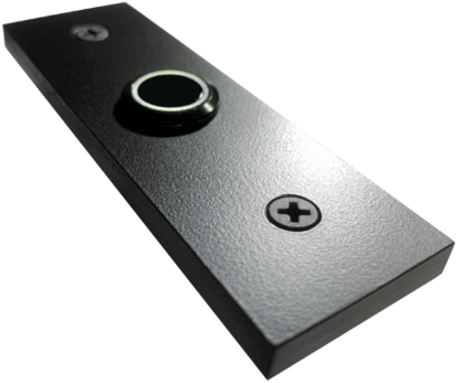 Modern Black Doorbell with White LED Button