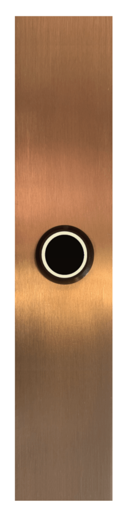 Modern copper doorbell with white LED